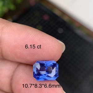 Blue sapphire heated